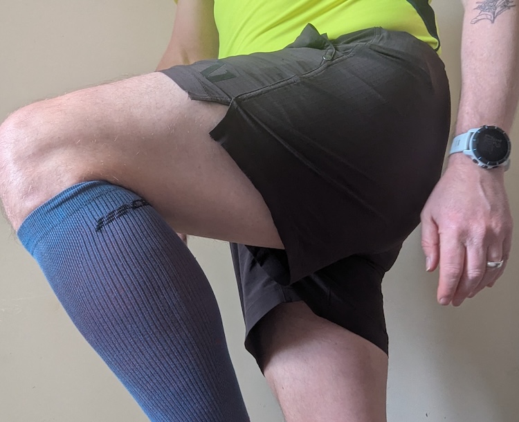 Close-up of running shorts