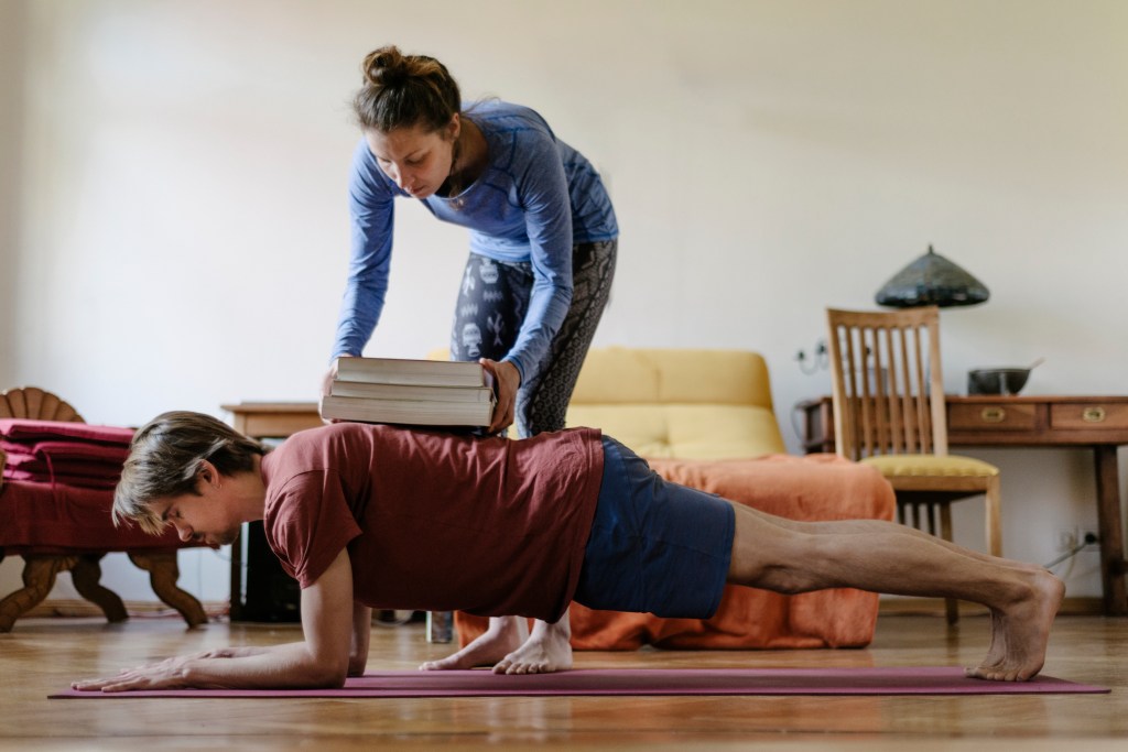 Books can be used for a number of home exercises