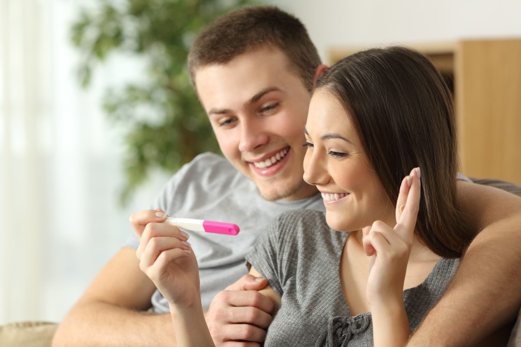 Couple hopeful about positive pregnancy result