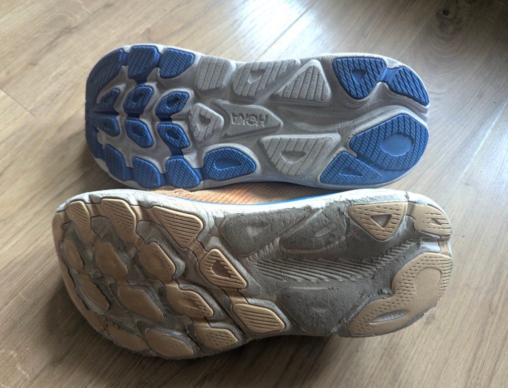 Comparison of two running shoes