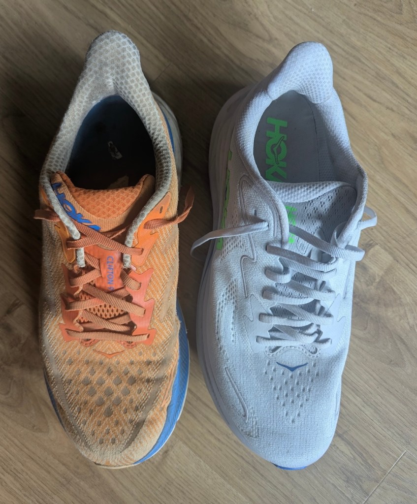 Two running shoes side by side