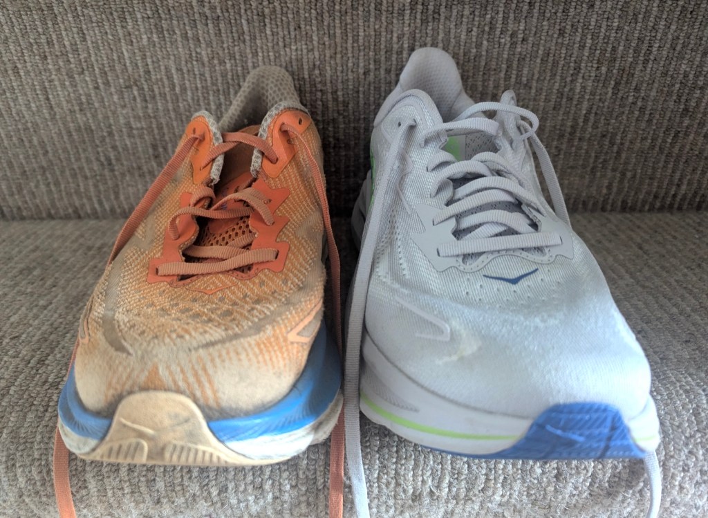 Two running shoes side by side